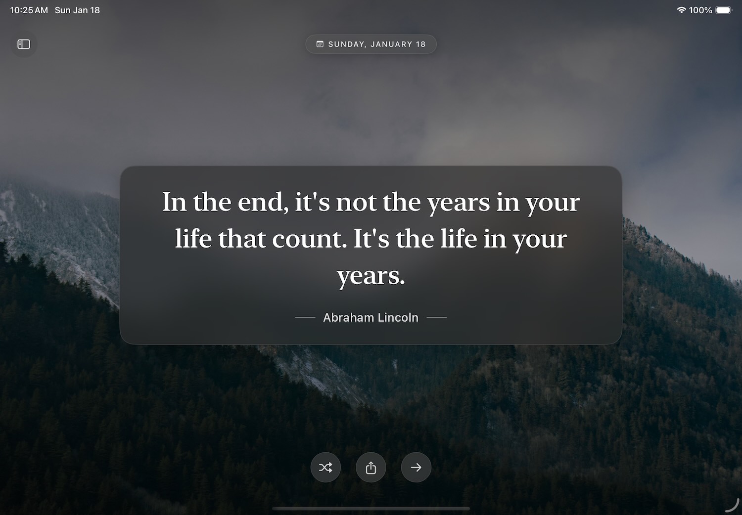 Evaria daily inspiration view